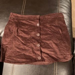 Corduroy Skirt With Pockets